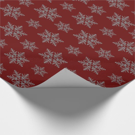 Silve Faux Glitter Sneeuwvlokken (geen echte glitt Cadeaupapier (Hoek)