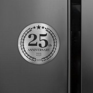 Silver 25e zakelijke Logo-Jubileum Magneet