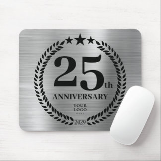 Silver 25e zakelijke Logo-Jubileum Muismat