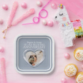 Silver 25th bruiloft foto-plein papieren bordje (Feest)