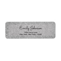 Silver 25th Jubileum Faux Glitter Sparkle