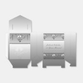 Silver 25th Jubileum Favor Box Bedankdoosjes (Uitgevouwen)