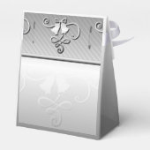 Silver 25th Jubileum Favor Box Bedankdoosjes (Achterkant)