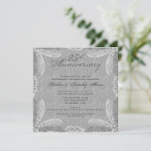 Silver 25th Jubileum Uitnodiging (Staand voorkant)