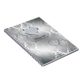 Silver 25th Wedding Jubileum Guest Book Notitieboek (Rechterzijde)
