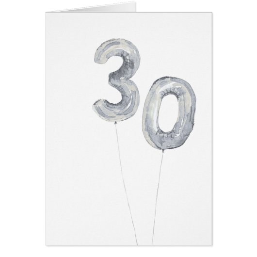 silver 30th birthday balloons (Devant)