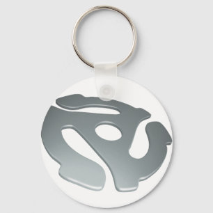 Silver 3D-adapter (45 rpm) Sleutelhanger