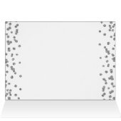 Silver 90th Birthday Dank u Glitter (Binnen Horizontaal (Boven))