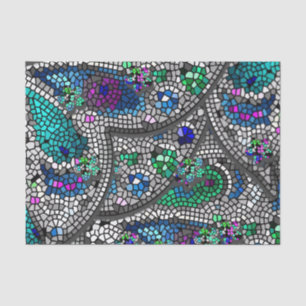 Silver Accent Mosaic Art Tissuepapier