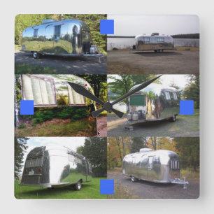 Silver Aluminium Travel Travel Slot Vierkante Klok