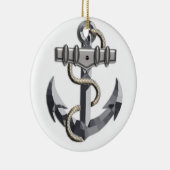 Silver Anchor Keramisch Ornament (Rechts)
