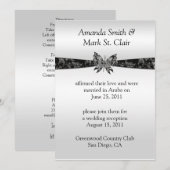 Silver and Black Butterfly Post Uitnodiging voor d (Voorkant / Achterkant)