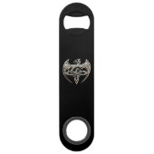 Silver and Black Dragon Trine Celtic Knoart Speed Flessenopener (Voorkant)