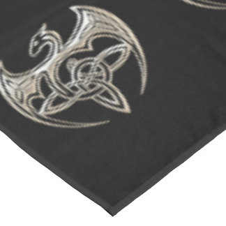 Silver and Black Dragon Trine Celtic Knoart Tafelkleed