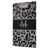 silver and black glittery monogramed personalized klembord (Links)