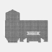 Silver and Black Herringbone Favor Box Bedankdoosjes (Uitgevouwen)