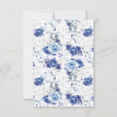 Silver and Dusty Blue Floral Save the Date (Dos)