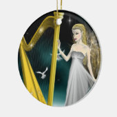 Silver and Gold Angel Circle Ornament (Links)