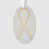 Silver and Gold Awareness Ribbon Angel Ornament (voorkant)