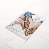 Silver and Gold Monogram Chic Bachelorette Folie Uitnodiging (Gedraaid)