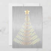 Silver and Green Kerstfeestay Tree Kaart (Achterkant)