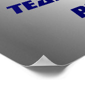 Silver and Navy Blue Football Helmet Poster (Hoek)