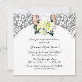 Silver and Yellow Bridal Shower Invitation Kaart (Voorkant)