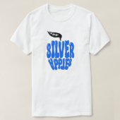 Silver Apples Blue Script Unisex Band T-Shirt (Design devant)