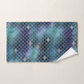Silver Aqua Blue Mermaid Bad Handdoek (Handdoek)
