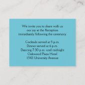 Silver, Aqua en Black Floral Enclosure Kaart (Achterkant)