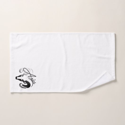Silver Aries le bélier Zodiac (Serviette à main)