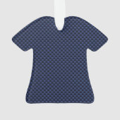 Silver Aries Zodiac Sign Blue Carbon Fiber Print Ornament (achterkant)