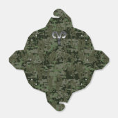 Silver Aries Zodiac Symbol Green Digital Camo Bedankdoosjes (Uitgevouwen)
