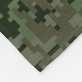 Silver Aries Zodiac-symbool op Green Digital Camo Fleece Deken (Hoek)