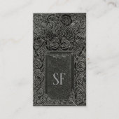 Silver Art Deco met uw Monogram Visitekaartje (Voorkant)