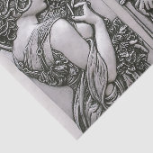 Silver, Art nouveau, design, vrouwen, Mucha, beaut Tissuepapier (Detail)