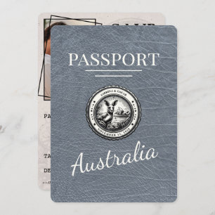 Silver Australia Passport Bewaar de datum Save The Date