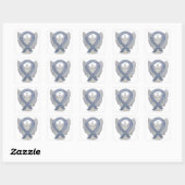 Silver Awareness Ribbon Angel Sticker Decals (Vel)