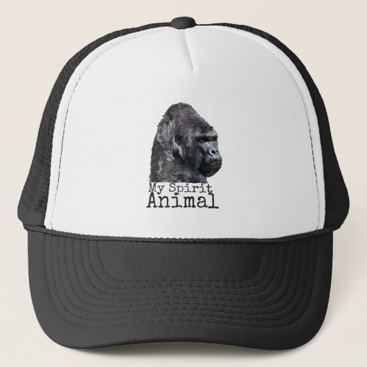 Silver Back Gorilla Spirit Animal Trucker Pet (Voorkant)