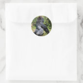 Silver-backgorilla-ronde sticker (Tas)