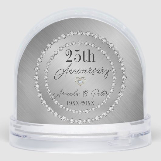 Silver Background And Diamonds Wedding Anniversary (Arrière)