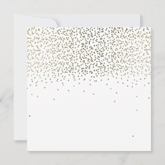 Silver background, confetti, baby shower kaart (Achterkant)