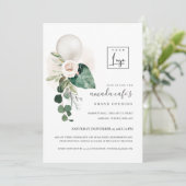 Silver Balloon Floral logo Grand Opening Bedankkaart (Staand voorkant)