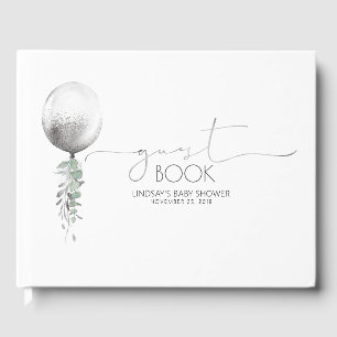 Silver Balloon Garland Baby shower Gastenboek