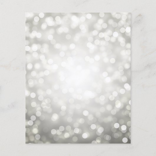 Silver Balloon Glitter 50th Birthday Party Invite Flyer (Achterkant)