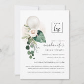 Silver Balloon logo Floral Grand Invitation d'ouve (Devant)