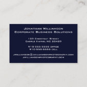 Silver Band Moderne Professionnel Carte de visite  (Dos)