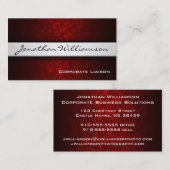 Silver Band Red Modern Carte de visite professionn (Devant / Derrière)
