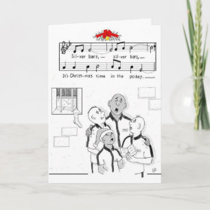 "Silver Bars" Christmas Wenskaart & Envelope Feestdagen Kaart