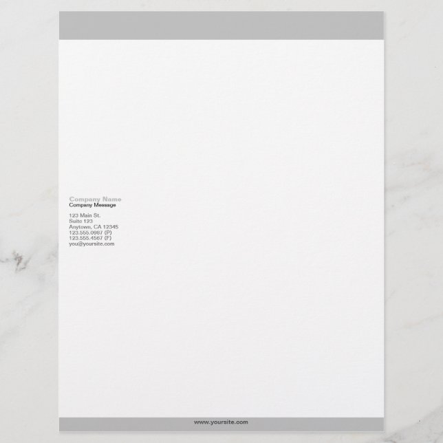Silver Bars Letterhead Briefhoofd (Voorkant)